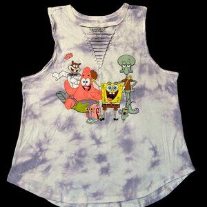 SpongeBob SquarePants Tie-Dye Cutout Tank Top Size L